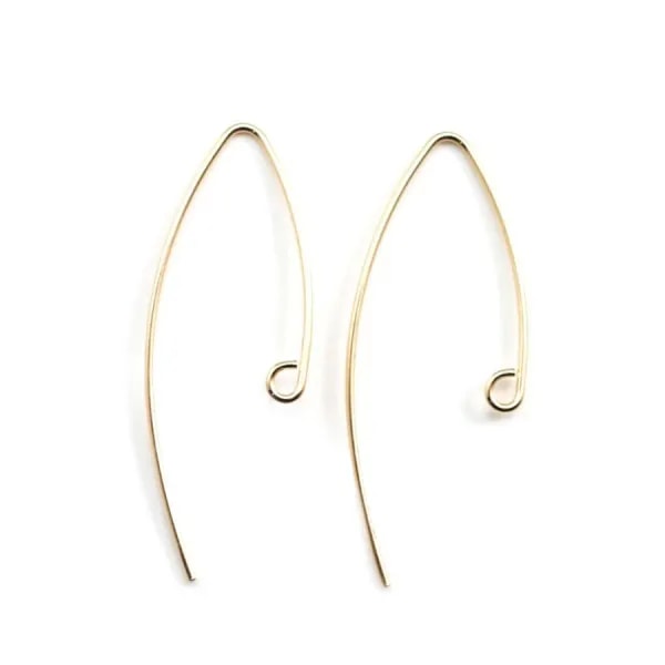 Crochets d'oreilles 35mm en gold filled 14 carats x 2pcs