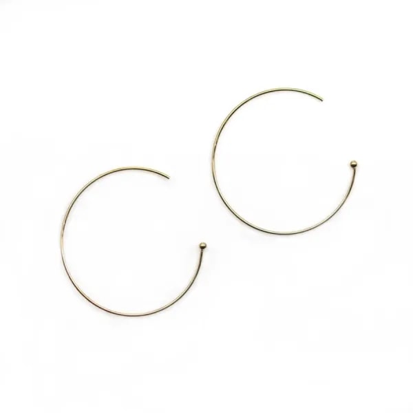 Crochets d'oreille 26mm en gold filled 14 carats x 2pcs
