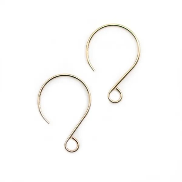 Crochets d'orielle 16x24mm en gold filled 14 carats x 2pcs