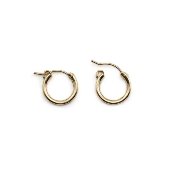 Créoles en gold filled 14 carats 15x2.3mm x 2pcs