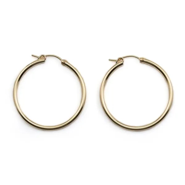 14k gold filled hoop earrings to decorate 15x0.7mm x 2pcs