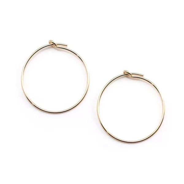 Créoles à décorer 20x0.7mm en gold filled 14 carats x 2pcs