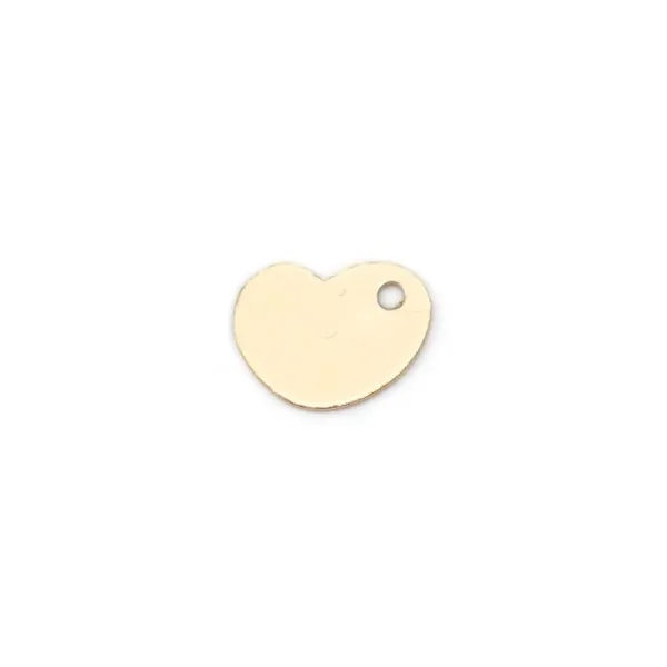 Breloque en gold-filled médaille coeur à graver 7x8mm x 1pc