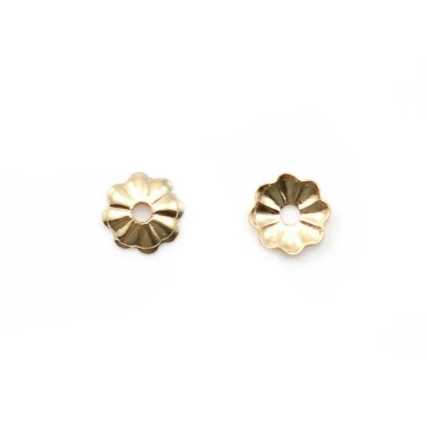 COUPELLE EN FLEUR 3X0.76MM GOLD FILLED 14 CARAT0.75x50pcs