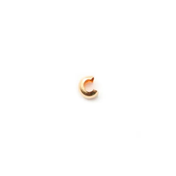 Cache nœud 2.5mm Gold filled 14 carat x 10pcs  