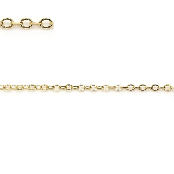 Chaine lissage Gold Filled 14 carats 2.1x1.6mmX 50cm