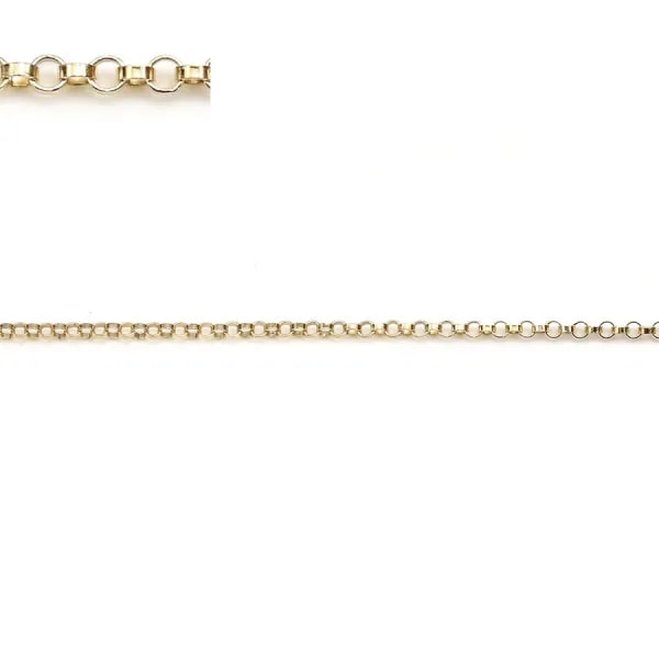 Chaine14KGF  Maille Anneau Ovale 1.1mm  x  50cm