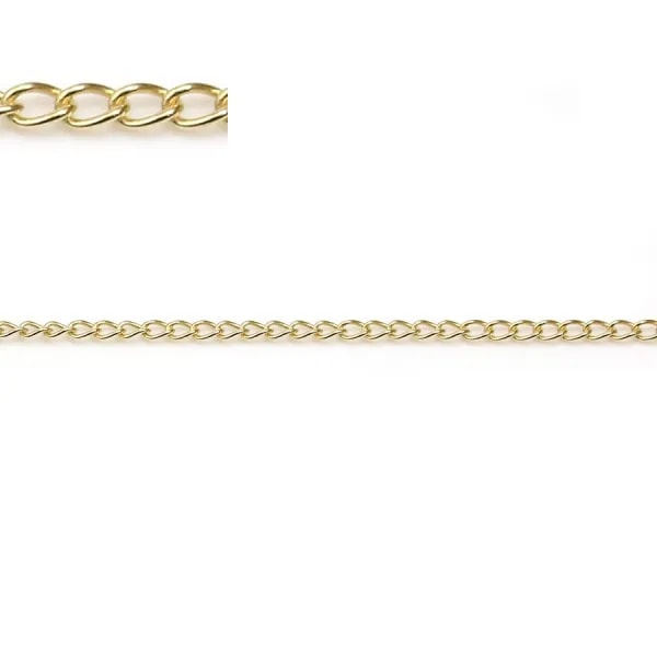 Curb Chain Footage GF14k 1.5x2.0mm  x 50cm 