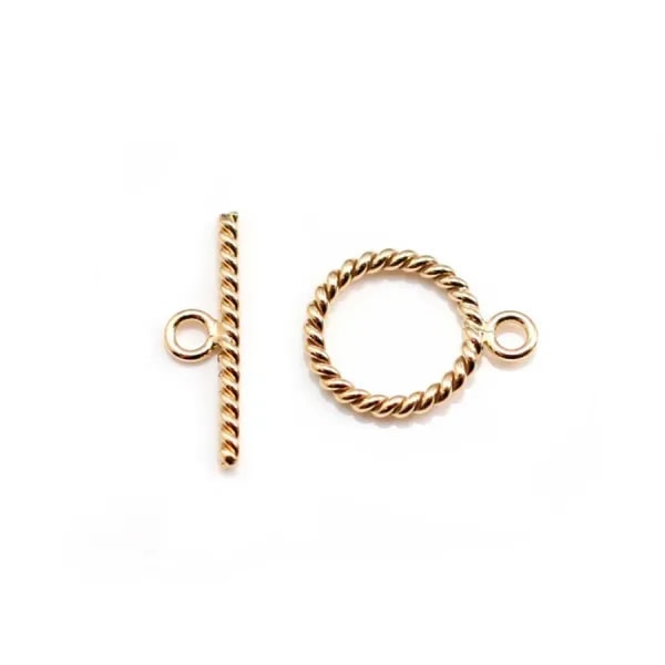 Fermoir Toggle OT Guilloché Gold filled 14 carats 9mm  x 1pc