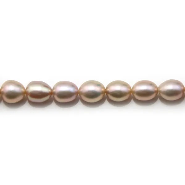 Perles de culture d'eau douce, mauve, olive, 5-7mm x 4pcs