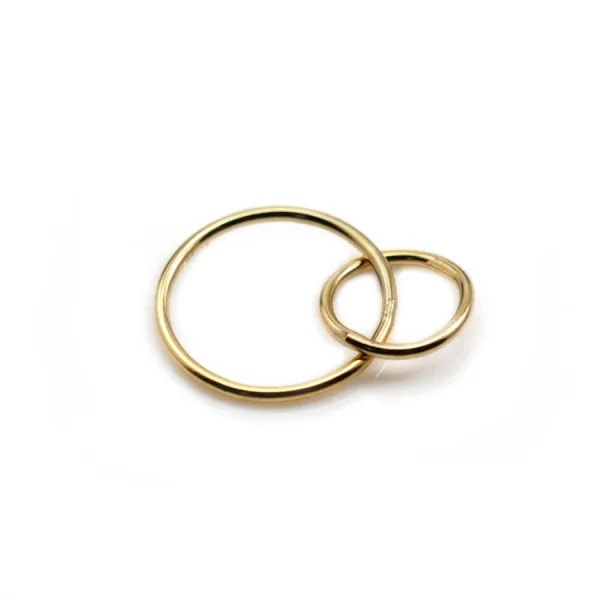 Anneaux toi et moi en gold filled 14 carats 10mm x 1pc