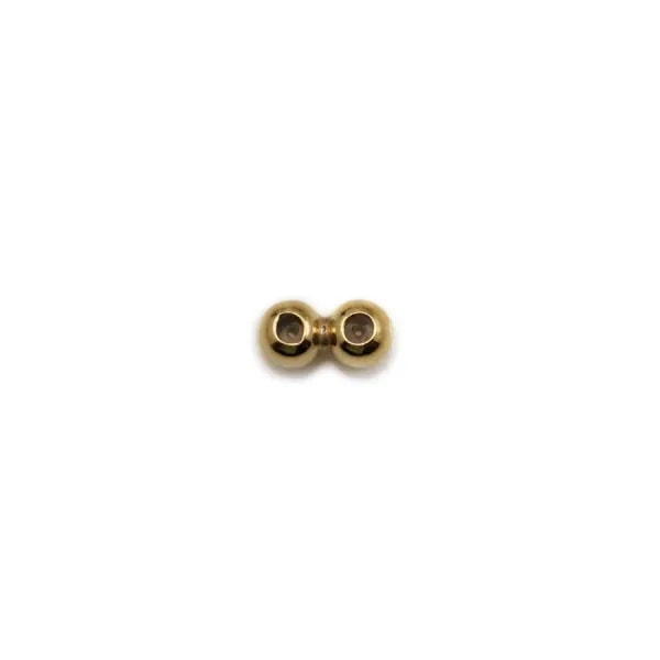 Stopper en gold filled 14k, avec 2 perles, 3mm x 1pc