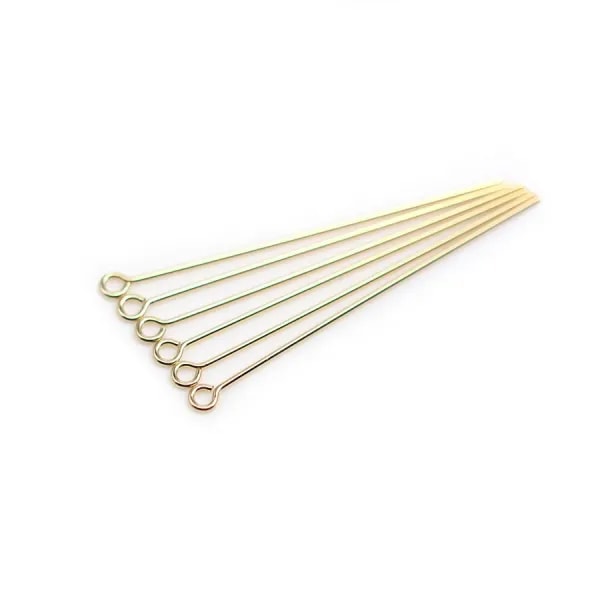 Clou tête anneau 0.64 x 38.1mm Gold Filled 14 carats x 6pcs