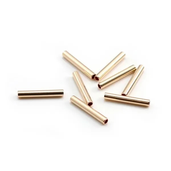 Tube droite 12.7x2mm Gold Filled 14 carats x 2pcs