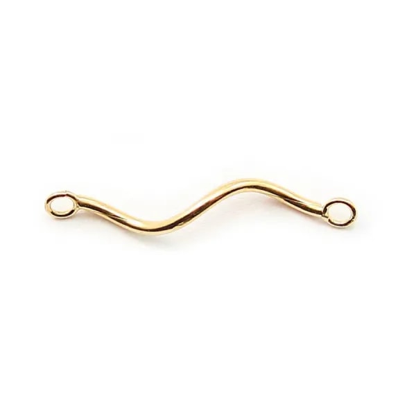 Spiral tube 22mm anneau ouvert 2.5mm Gold Filled 14 carats x 2pcs