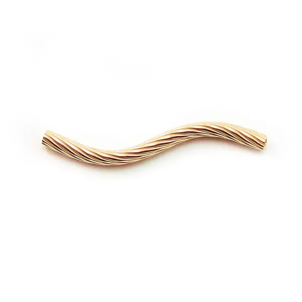 Tube twistes 20x1.5mm Gold Filled 14 carats x 2pcs