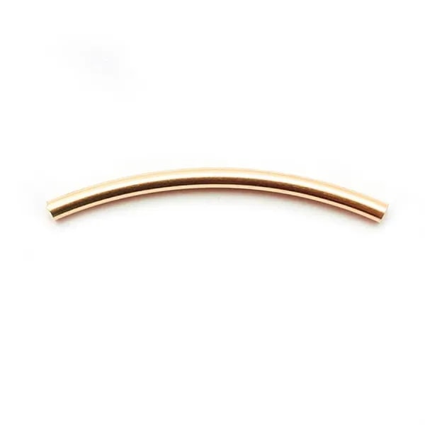14K Gold filled 25x1.5mm curved tube x 2pcs 