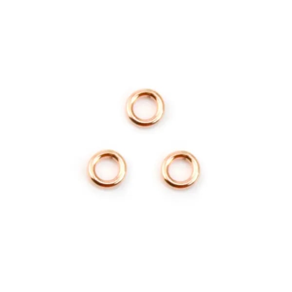 Gold filled rosé 14k anneaux fermé 0.64x3mm x 10pcs