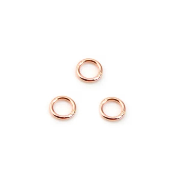 14 carats rose gold filled jumprings closed 0.64x4mm x10pcs