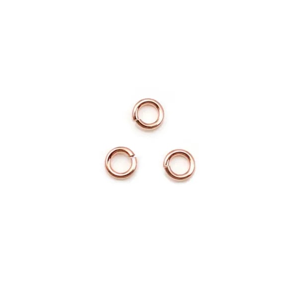 Anneaux ouverts en gold filled 14 carat rosé 0.64x4mm x 15pcs