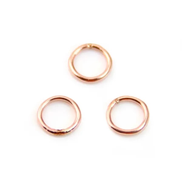 Gold filled rosé 14 carats anneaux fermé 0.64x5mm x 10pcs
