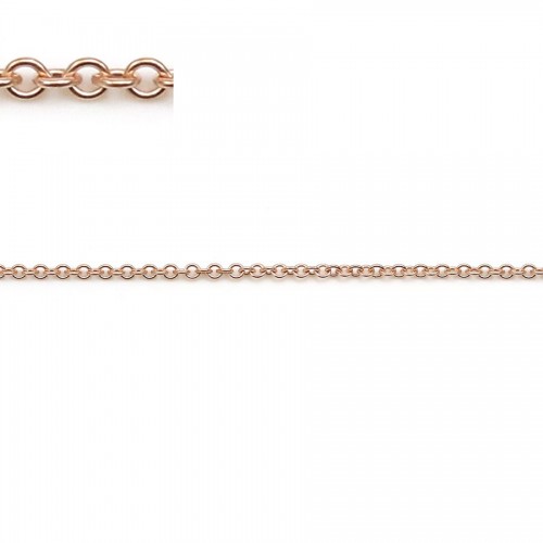 Chaine gold filled rose 14 carats  maille  ovale 1.2mm x  50cm