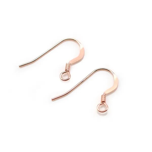 Crochet d'oreilles en gold filled 14 carats rosé 14x18mm x 2pcs