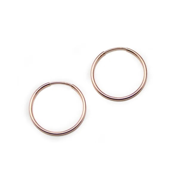 Créoles en gold filled 14 carats  rosé à décorer, 1.25 * 12mm x 2pcs