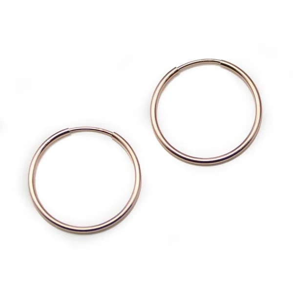 Créoles en gold filled rosé 14 carats à décorer, 1.25 * 20mm x 2pcs