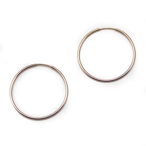 Créoles en gold filled rosé 14 carats à décorer, 1.25 * 30mm x 2pcs