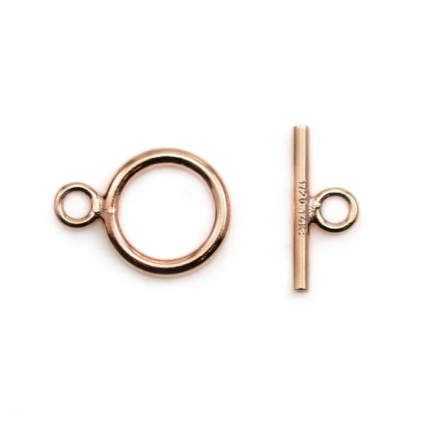 Fermoir OT  1.27x11mm Gold filled rose 14 carats x 1pc