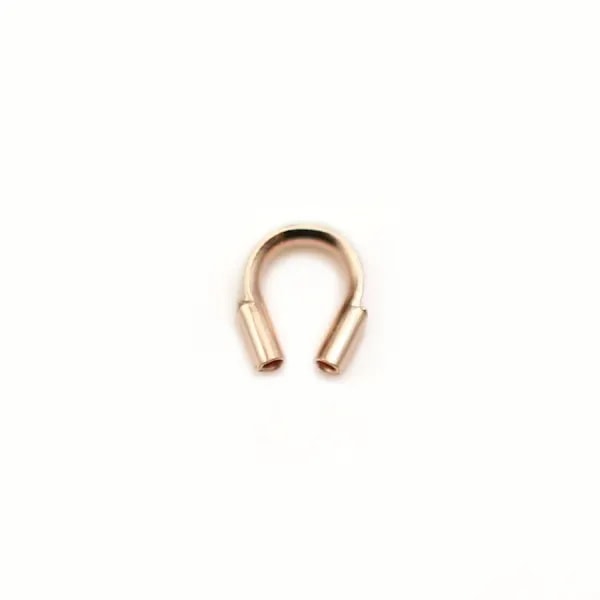 Protection pour fil cablé de 0.21mm, en gold filled rosé 14 carats x 10pcs