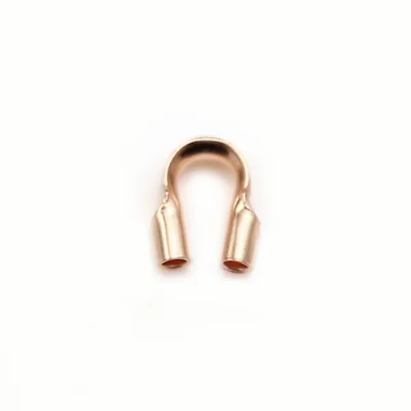 Protection pour fil cablé de 0.31mm, en gold filled rosé 14 carats x 10pcs