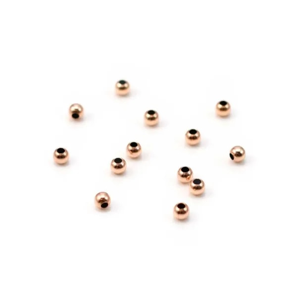Perle ronde en gold filled 14 carat rosé 2.5mm x 10pcs