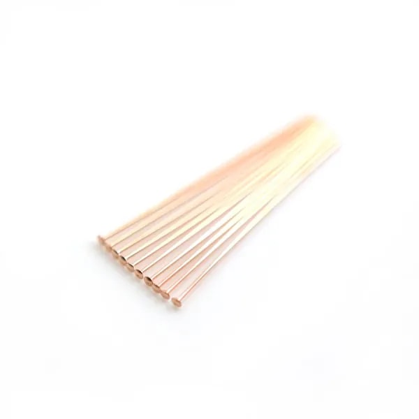Clou à tête plate en gold filled 14 carats rosé 0.41x25mm x 10pcs