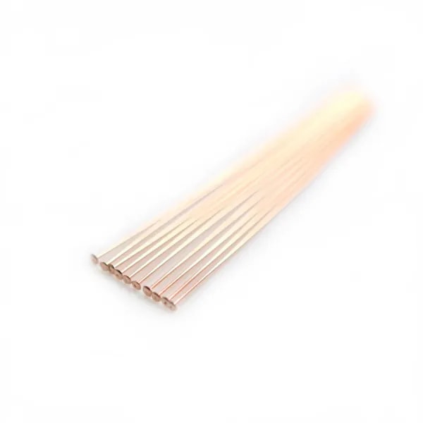 14k rose gold filled flat head pin 0.41x38mm x 10pcs
