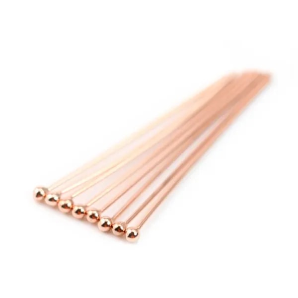 Gold filled rosé 14 carats clou tête à boule  0.5x25mm x 5pcs