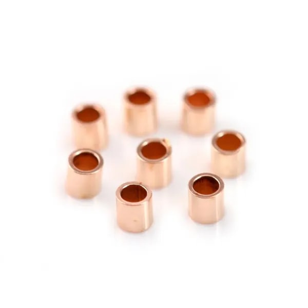 14 carats rose gold filled  crimp tube  beads 2x2mm x 25pcs