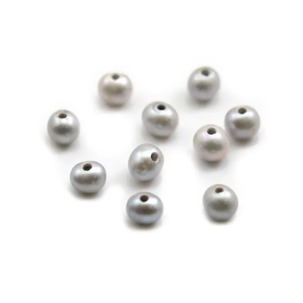 Perle D'eau Douce Bleu Fonce 11-12mm Grand tron 1.5mm x 1pc