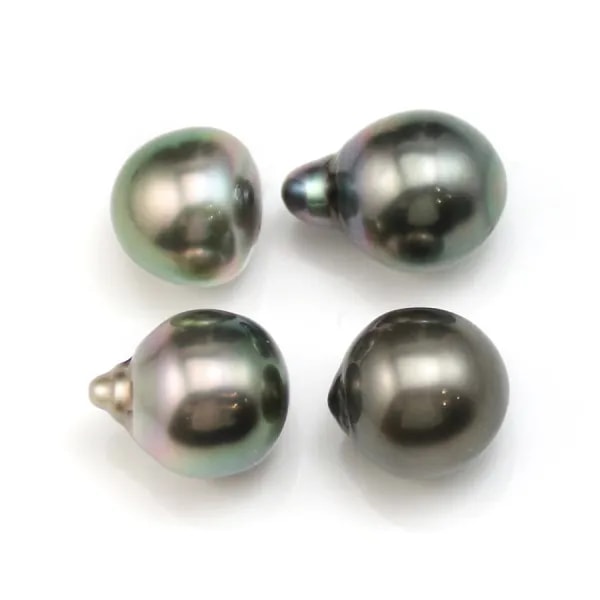 Perle tahiti semi-ronde 9.5-10.5mm x 4pcs