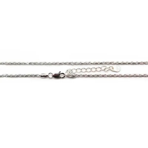 Chaîne maille torsadée 1.5mm en argent 925 x 45cm