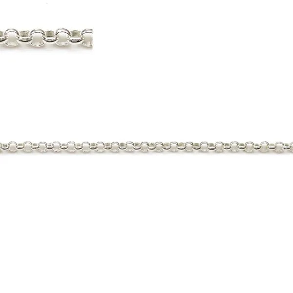 Chaîne argent 925 maille jaseron 2mm x 50cm