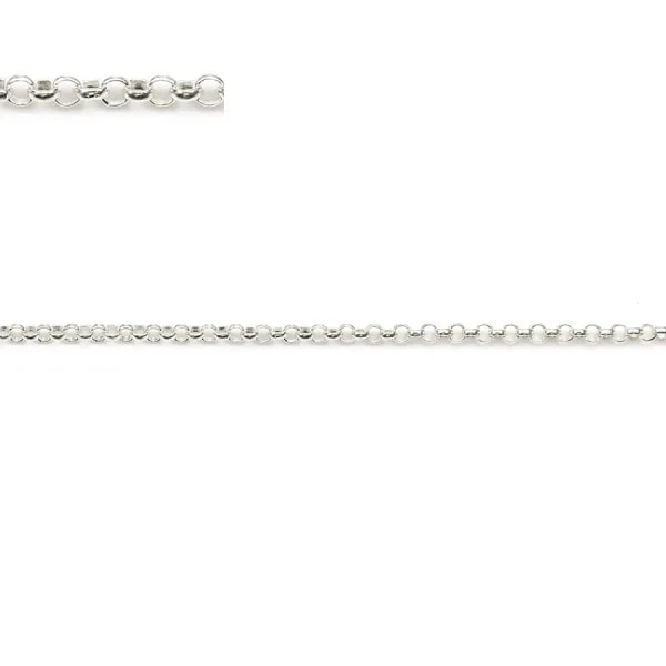 Chaîne argent 925 maille jaseron 1.5mm x 50cm