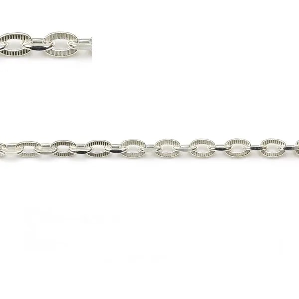 Chaîne argent 925  ovale 3.2x4.4mm x 50cm