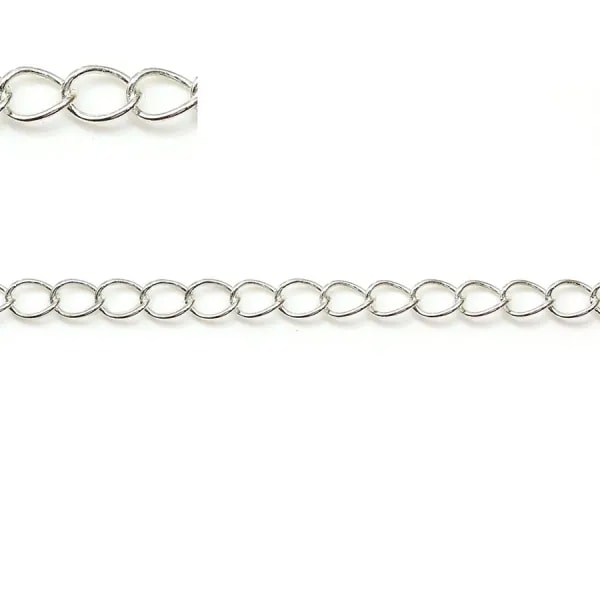 925 sterling silver chain - 3.5* 4.5mm x 50cm