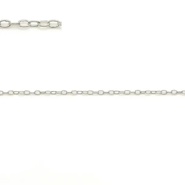Chaîne agent 925 maille ovale 1.1x1.5mm x 50cm