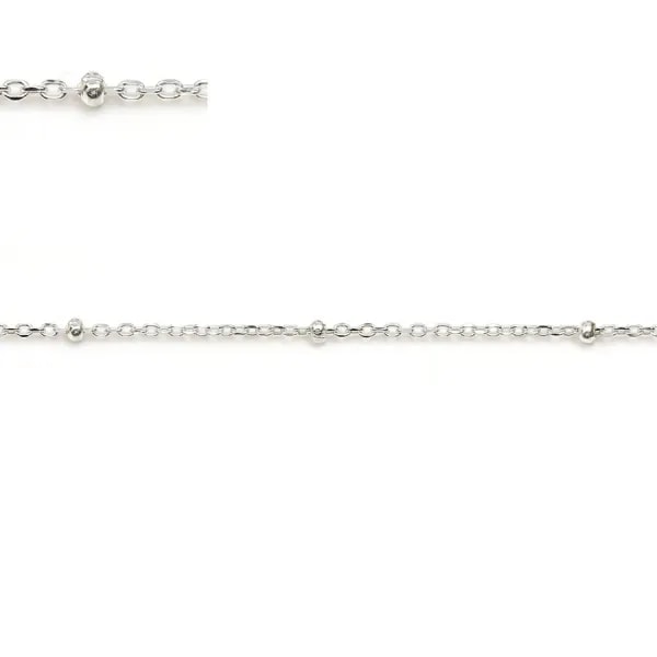 Chaîne perlée en argent 925 x 50cm