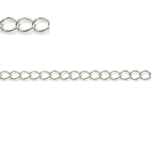 Chaîne argent 925 allonge 3x4mm x 50cm