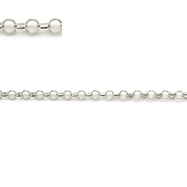 Chaîne argent 925 maille jaseron 3.5mm x 50cm