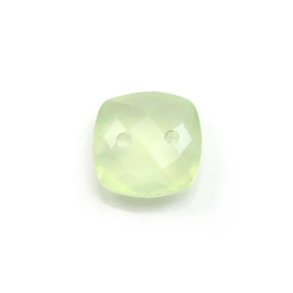 Intercalaire en calcédoine verte avec 2 trous 10mm x 1pc